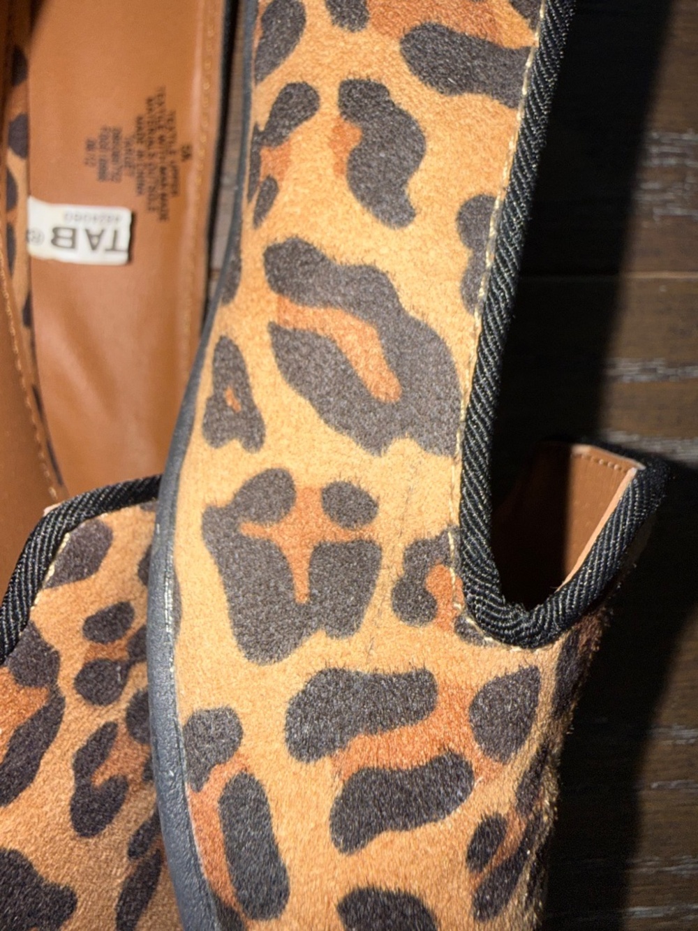 Mossimo Leopard Print Smoking Flats Loafers Size 5.5 Animal Print Slip-On Shoes - Picture 13 of 16